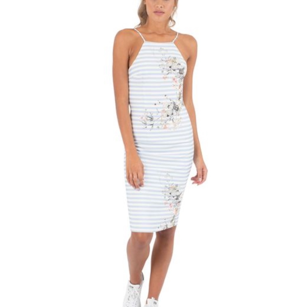 Shalana Striped Sheath Dress